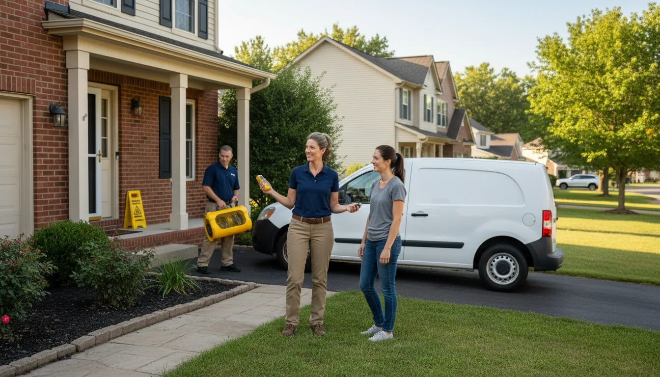 Residential water damage restoration in O Fallon, IL
